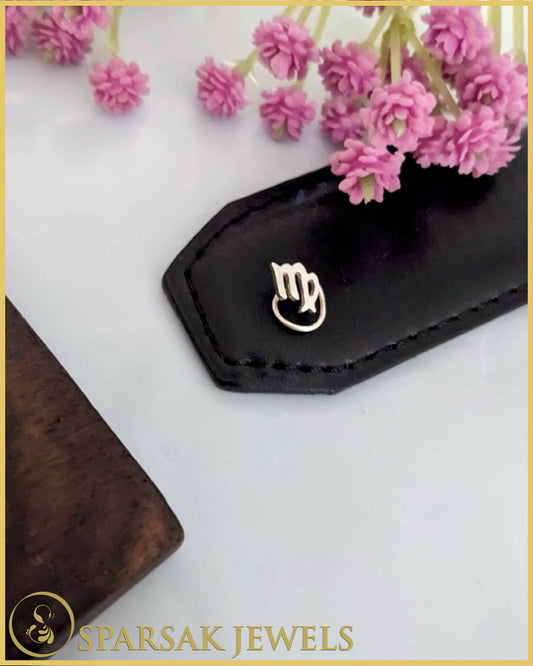 Silver Virgo Nosepin - Handcrafted Zodiac Jewelry by Sparsak Jewels