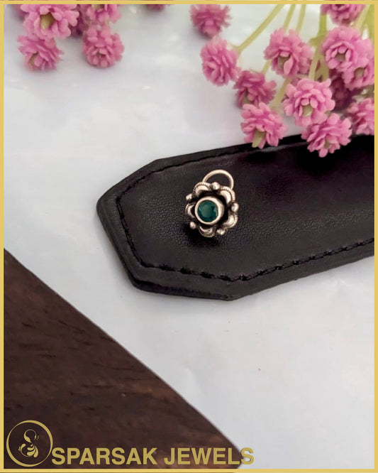 Minimalist Silver Nosepin by Sparsak Jewels