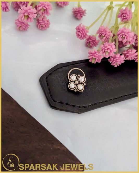 Silver Nosepin Inspired by Indian Royalty by Sparsak Jewels