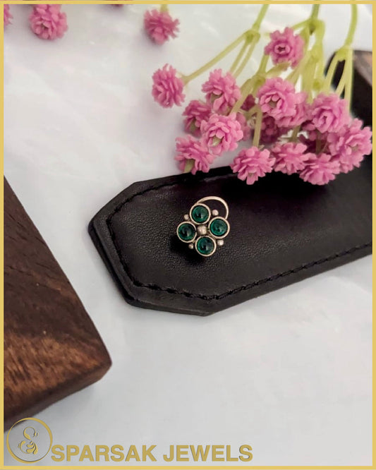 Antique Silver Nosepin by Sparsak Jewels