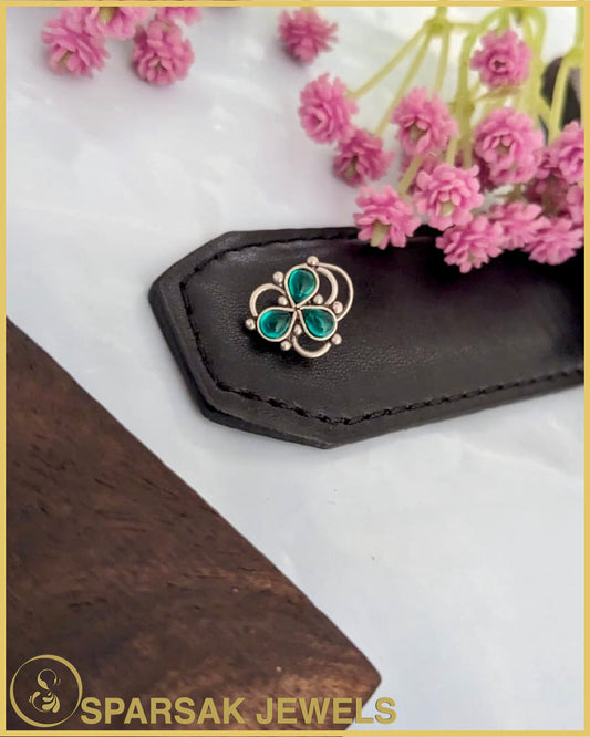 Silver Temple Nosepin Inspired by Tradition