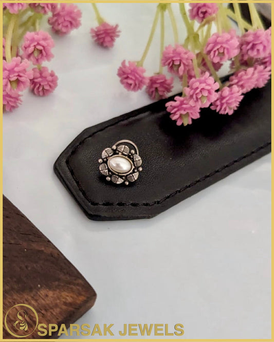 Silver Temple Nosepin Inspired by Indian Culture by Sparsak Jewels