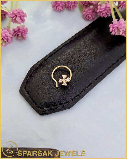 Silver Nose Stud with Ethnic Motifs by Sparsak Jewels