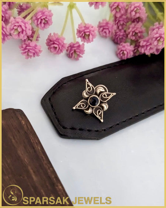 Handcrafted Silver Indian Nosepin by Sparsak Jewels