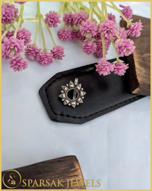 Silver Nose Pins Set with Filigree Work by Sparsak Jewels