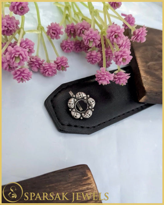 Silver Nose Rings Set with Tribal Designs by Sparsak Jewels