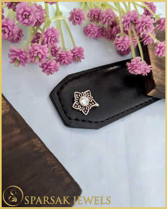 Contemporary Silver Nosepin by Sparsak Jewels