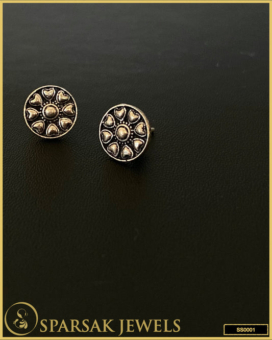 Sparsak Jewels Small Silver Stud Earrings - Timeless elegance for everyday wear