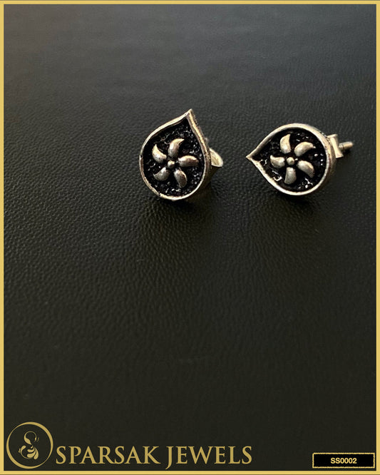 Sparsak Jewels Small Silver Stud Earrings - Classic minimalism for any occasion