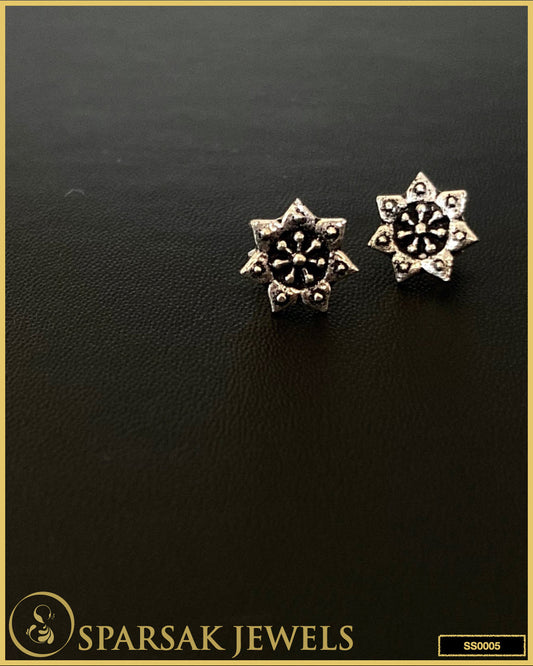 Sparsak Jewels Small Silver Stud Earrings - Timeless beauty for every occasion.